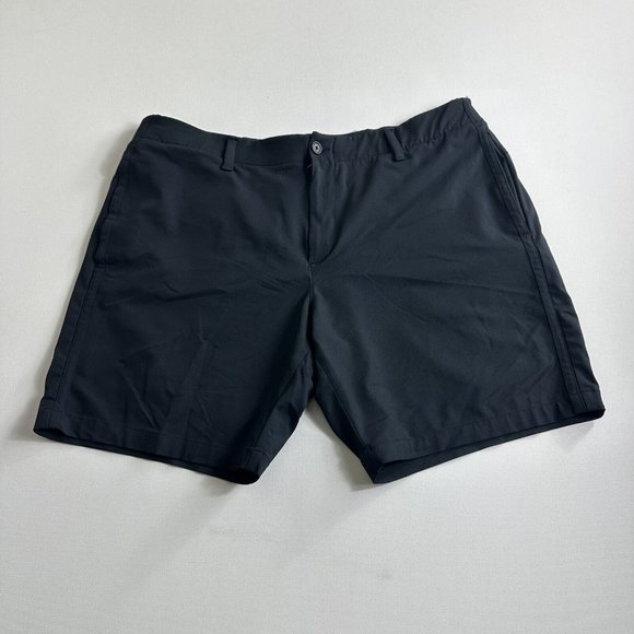 Under Armour Shorts‎ Mens Size 40 Black Flat Front Golf Chino Performance Active - Picture 1 of 6